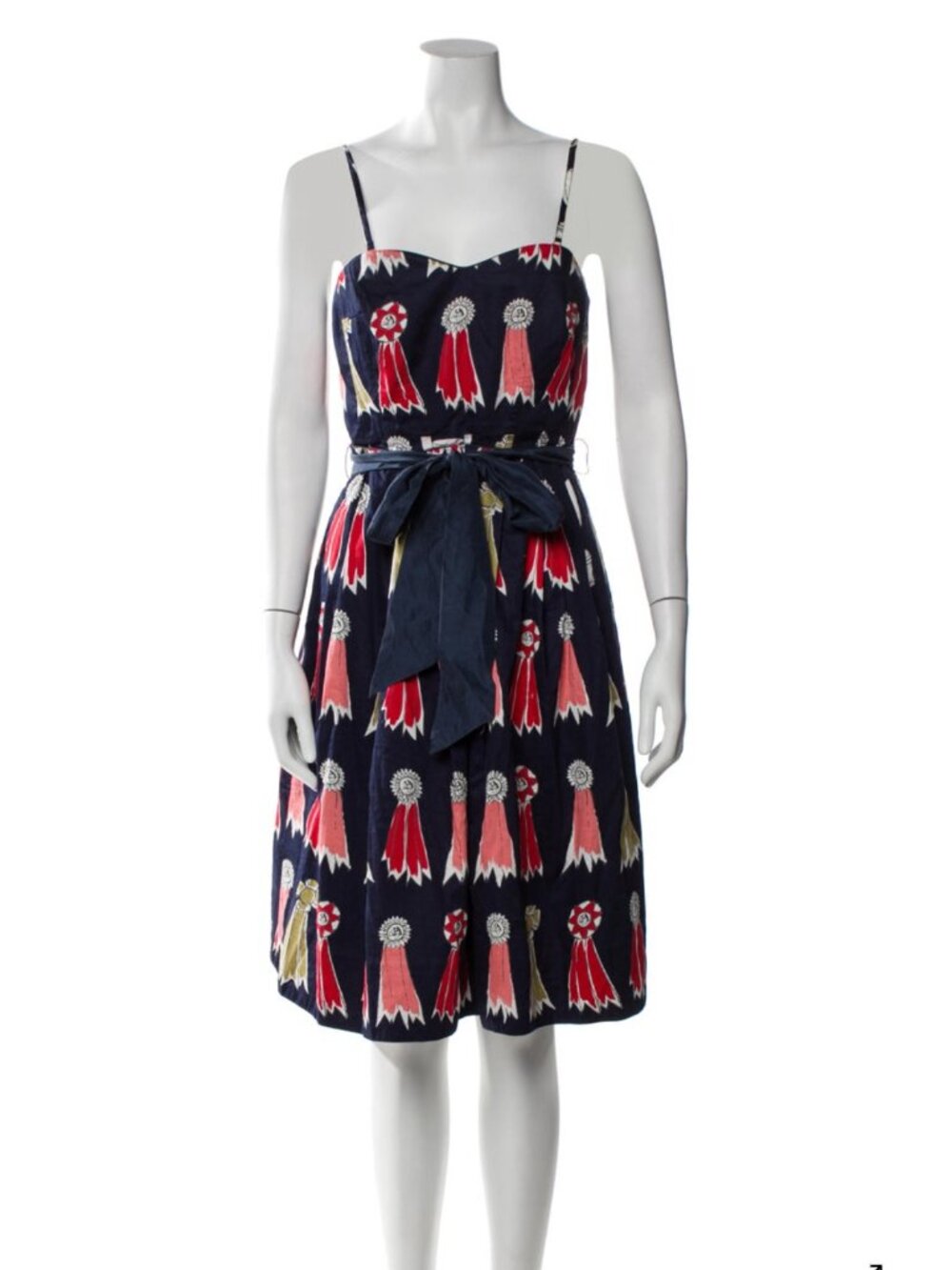 Vera Wang Midi Navy Horse Dress